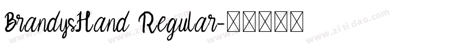 BrandysHand Regular字体转换